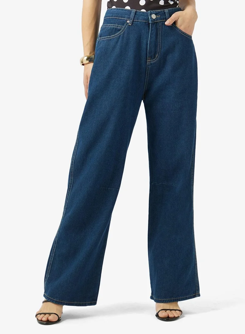 Ginger  Low Rise Wide Leg Jeans for Women | Best Price UAE