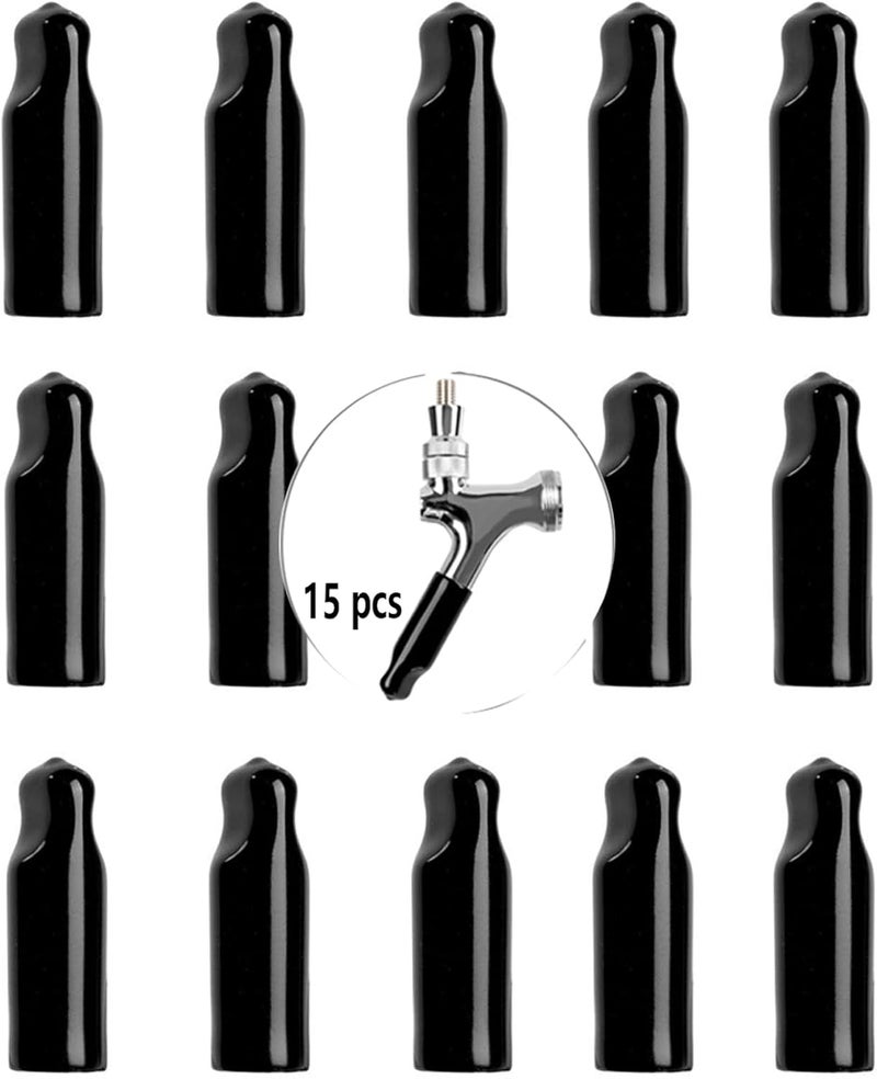 LEGERM 15 Beer Tap Cover Keg Cap Rubber Draft Faucet Soother Nipple Sanitary Covers - Image 1