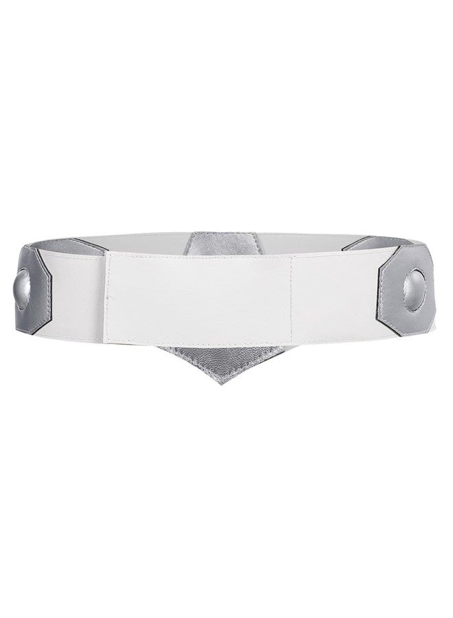 Roeutoo Princess Belt Costume Belt Kids Knight Cosplay Accessories Leather Waistband Sash for Girls (White, Medium) - Image 2