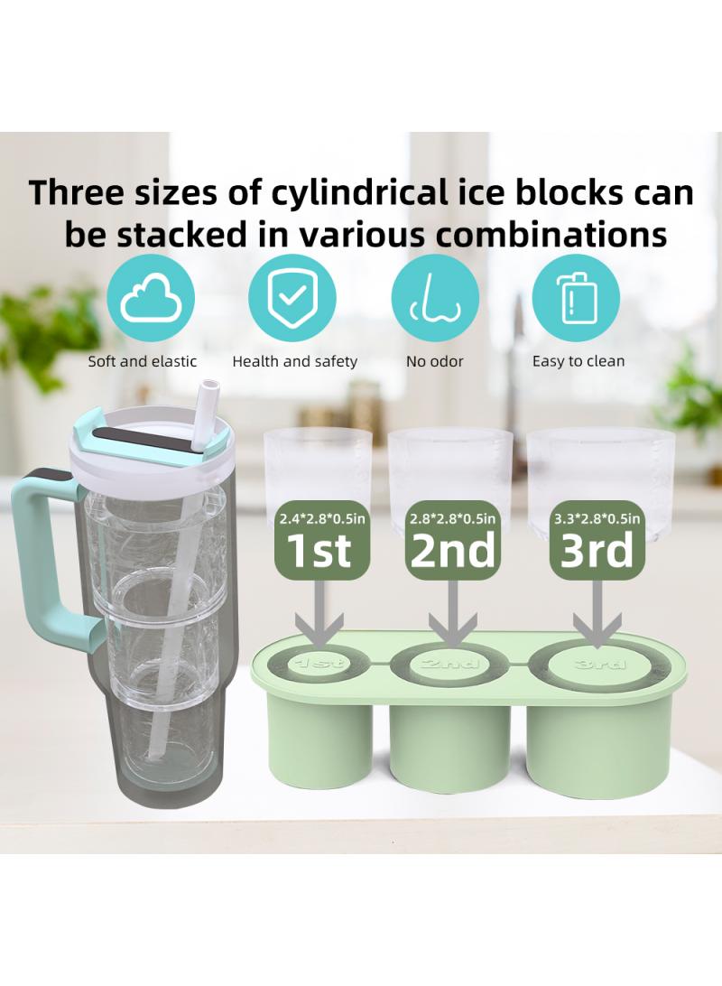الأزرق جي دبليو صينية مكعبات ثلج للأكواب صانعة مكعبات الثلج السيليكونية مع غطاء لكوب 30-40 أوقية لتبريد الويسكي والمشروبات والقهوة سهلة التعبئة والتحرير صانعة ثلج خالية من مادة BPA - Image 5