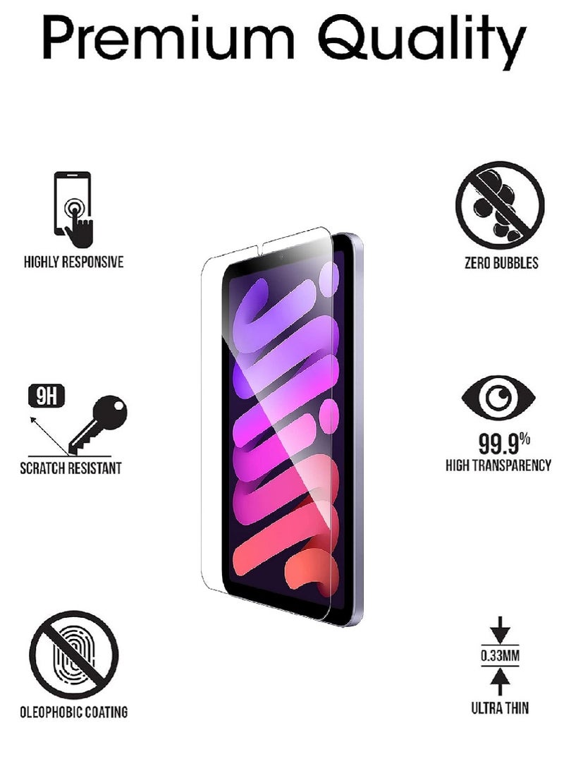 Tempered Glass Screen Protector Clear Designed For iPad mini 6 Full Screen Coverage And Bubble Free - Image 4