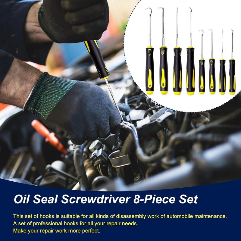 Novstuf 8-Piece Precision Pick and Hook Tool Set for Automotive and Engineering - Image 5