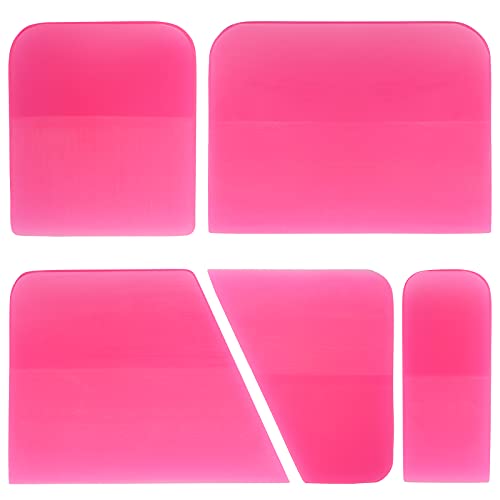 Gomake PPF Squeegee Kit 5 in 1 AntiScratch Soft TPU Squeegee for VinylSmall Tint Squeegee Water Blade Scraper for Paint Protection FilmVinyl WrapWindow Tint Tools MirrorWindowHousehold Cleaning
