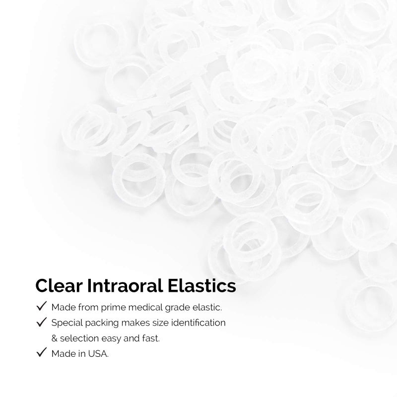 JMU Orthodontic Rubber Bands 1/4 Medium 6.4 mm Clear Orthodontic Elastics 4.5oz 500 pack Latex Free Dental Rubber Bands Made in USA - Image 3