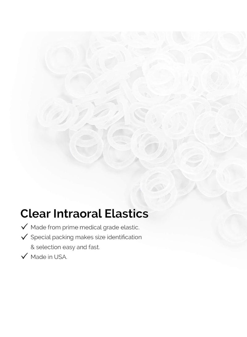 JMU JMU Orthodontic Rubber Bands 1/4 Medium 6.4 mm Clear Orthodontic Elastics 4.5oz 500 pack Latex Free Dental Rubber Bands Made in USA - Image 4