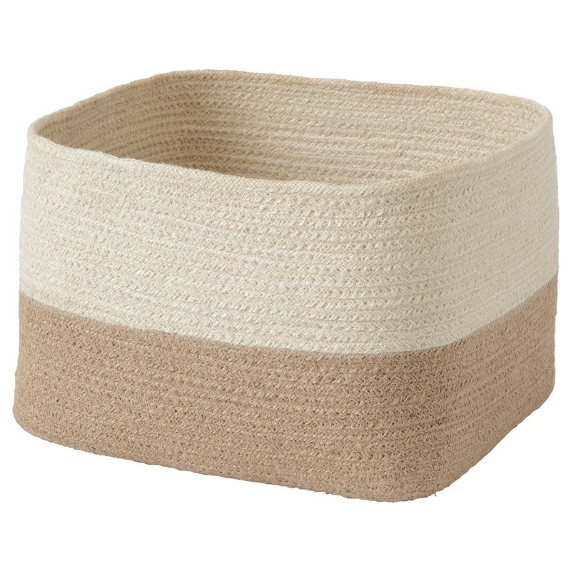 Baitique Handwoven Jute Storage Basket, Natural, 25x20x20 cm - Image 1
