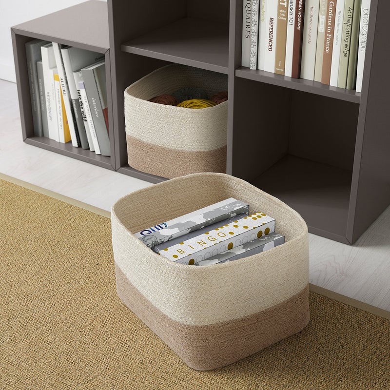 Baitique Handwoven Jute Storage Basket, Natural, 25x20x20 cm - Image 3