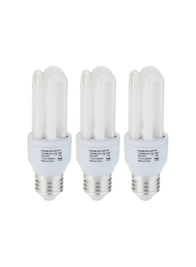 OSRAM OSRAM ENERGY SAVER T3 11W DULUX STAR COOL DAY LIGHT SCREW BP PROMO - 3 PC SET - Image 1