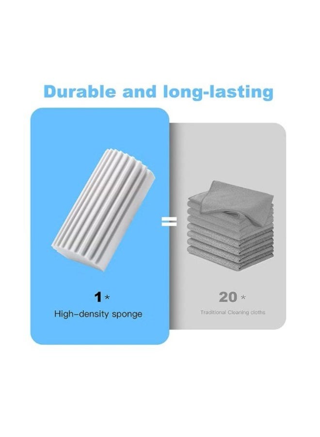 2 Pieces Sponge Duster for Cleaning | Magic Eraser Sponge Set | Multi-Purpose Grey Cleaning Pads for Home, Kitchen, Blinds & Mirrors (Durable & Reusable) - Image 4