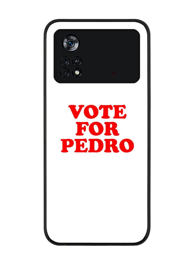 Stylizedd Rugged Black edge case for Poco M4 Pro 4G Slim fit Soft Case Flexible Rubber Edges Anti Drop TPU Gel Thin Cover - Vote for Pedro - Image 1
