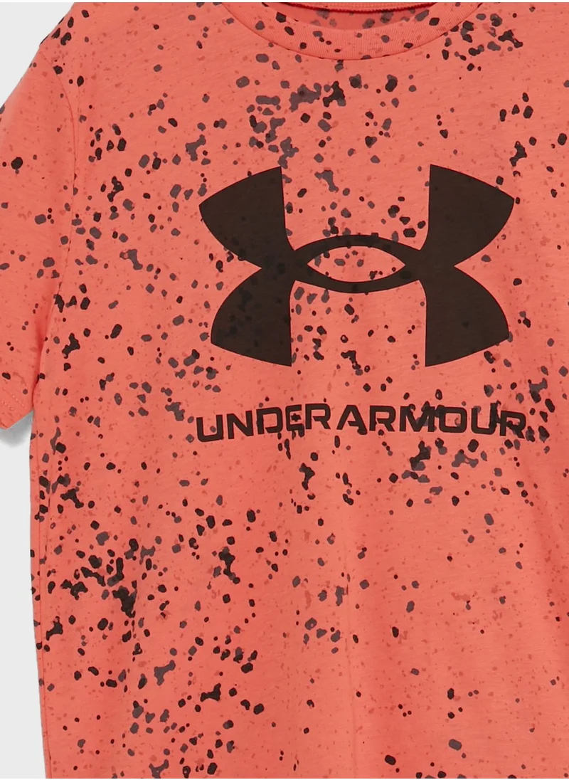UNDER ARMOUR Boys' Sporstyle Logo T-Shirt