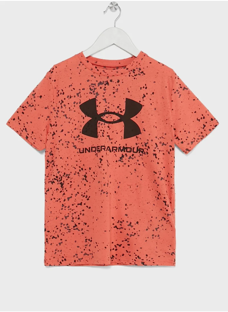 UNDER ARMOUR Boys' Sporstyle Logo T-Shirt