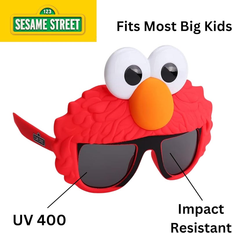Sun-Staches Sesame Street Official Sunglasses | Cookie Monster, Elmo or Abby | One Size Fits Most Kids - Image 2