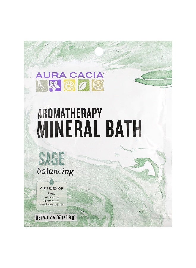 Aura Cacia Aura Cacia, Aromatherapy Mineral Bath, Sage, 2.5 oz (70.9 g)  - Image 1