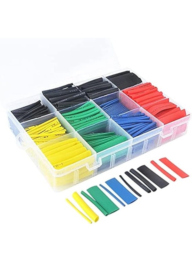 158pcs Heat Shrink Tubing Insulation Shrinkable Tube Assortment Electronic Polyolefin Ratio 2:1 Wrap Wire Cable Sleeve Kit (Red-Black-Clear) - Image 1