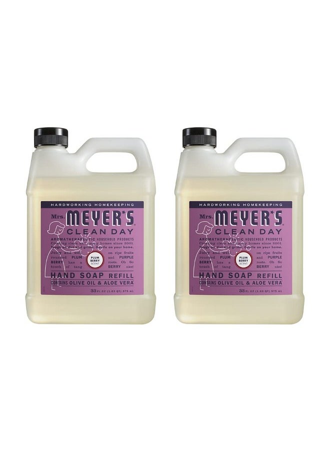 Mrs. Meyer's Clean Day MRS. MEYER'S CLEAN DAY Plum Berry Liquid Hand Soap Refill Scent 33 fl oz. (Pack of 2)  - Image 1