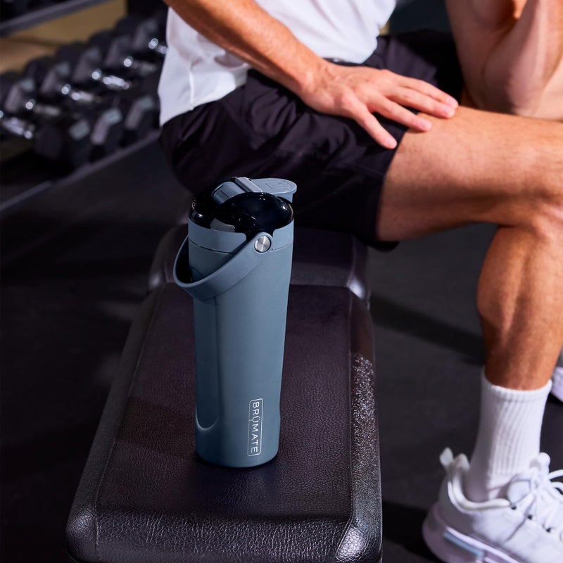 BrÃ¼Mate MultiShaker Blender Shaker Bottle | 100% Leakproof Insulated Stainless Steel | Pre Workout and Protein Shaker Bottle for the Gym | 25oz (Nightfall Blue) - Image 4