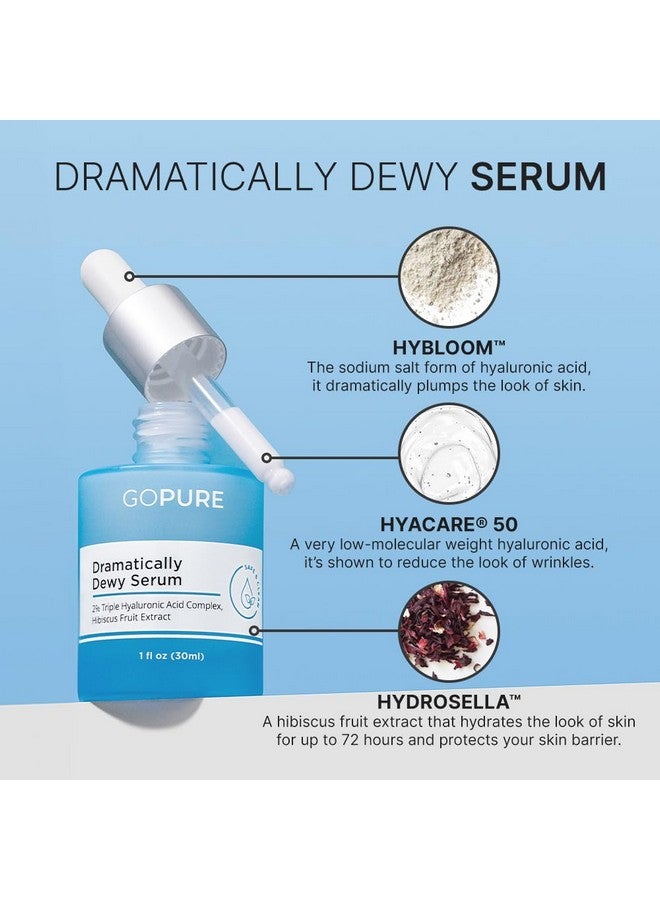 جو بيور حمض الهيالورونيك مصل ندي بشكل كبير، مصل حمض الهيالورونيك للوجه في تركيبة مغذية مع خلاصة الصبار والكركديه للحصول على بشرة مرطبة وأكثر نعومة بشكل واضح، 1 أونصة سائلة - Image 3