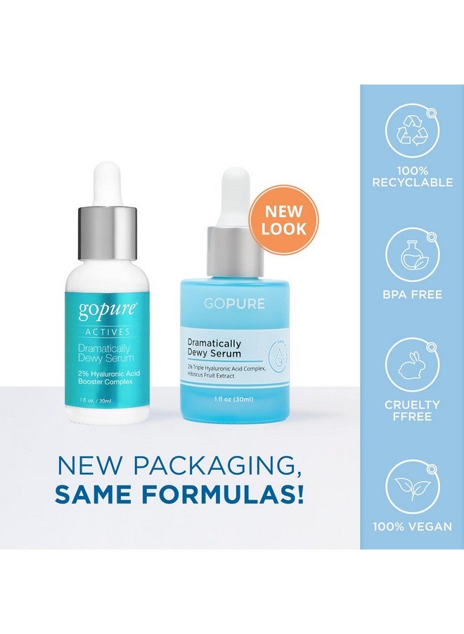 جو بيور حمض الهيالورونيك مصل ندي بشكل كبير، مصل حمض الهيالورونيك للوجه في تركيبة مغذية مع خلاصة الصبار والكركديه للحصول على بشرة مرطبة وأكثر نعومة بشكل واضح، 1 أونصة سائلة - Image 2