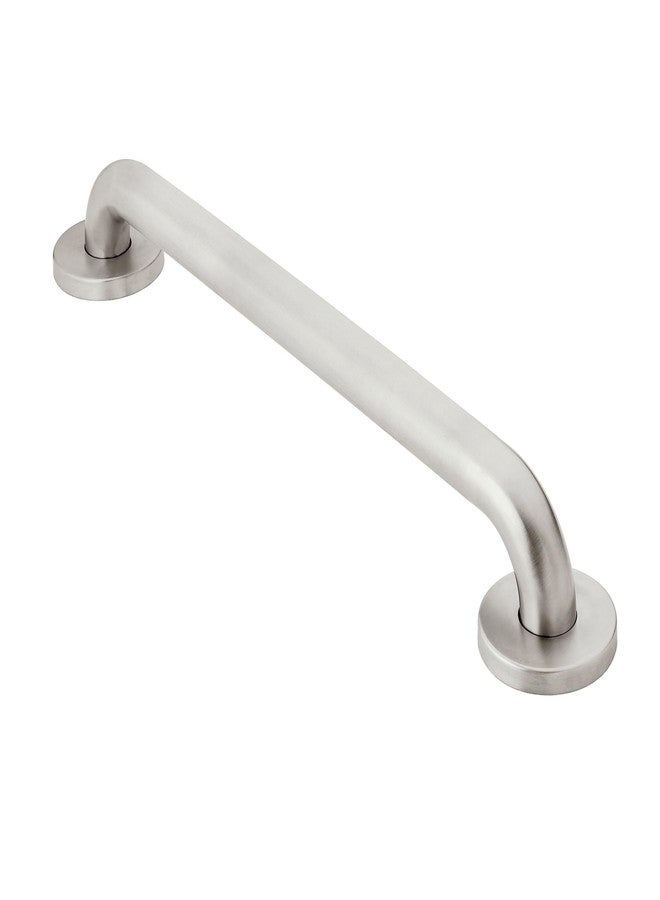 Moen Home Care Bathroom Safety 24 Inch Stainless Steel Handicap Grab Bar for Bathtub and Shower, Slip Resistant Peened Texture, Elderly Assistance Product, Polished Brass, R8724P - Image 1