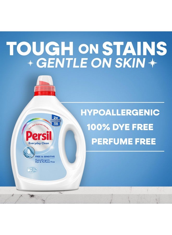 Persil Free & Sensitive Liquid Laundry Detergent, Unscented and Hypoallergenic for Sensitive Skin, 2X Concentrated, 82.5 fl oz, 110 Loads - Image 5