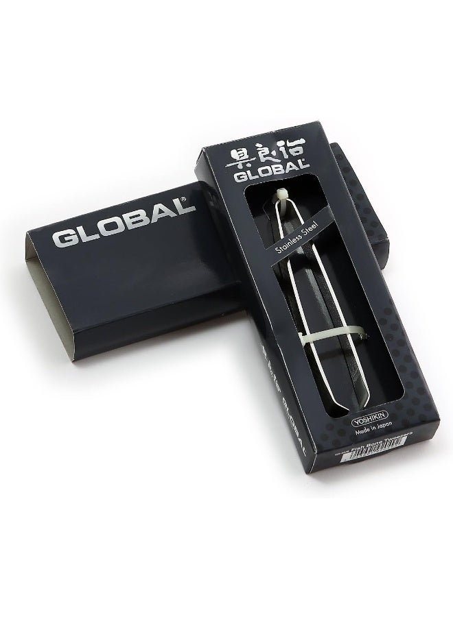 Global GS-20/B - 4 1/2 inch Fish Bone Tweezers with Dots - Image 4