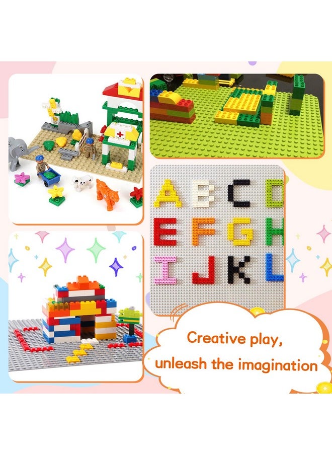 EKIND EKIND Classic Building Brick Plates, 10 inch x 10 inch Base Plates for Toy Bricks, STEM Activities & Display Table (4 Pack, White)  - Image 5