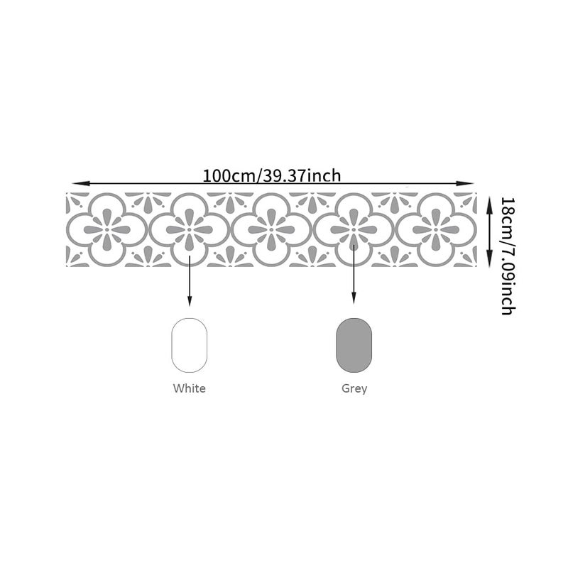 فان لايف Funlife 3 Stripes Peel and Stick Stair Riserers ملصقات ملصقات لسلالم الفينيل اللاصقة شارات الدرج الجداريات لخطوات 39.37 "" x7.09 "" الرمادي البرسيم - Image 1
