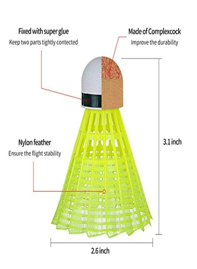 Tima Nylon Shuttlecock for Boys and Girls Pack of 6 Green - Image 4