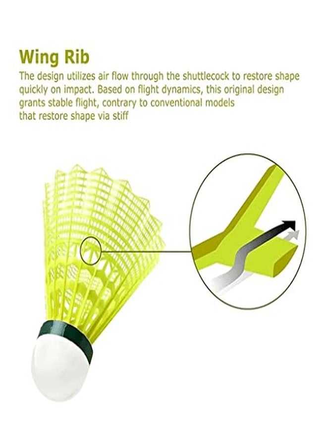 Tima Nylon Shuttlecock for Boys and Girls Pack of 6 Green - Image 2