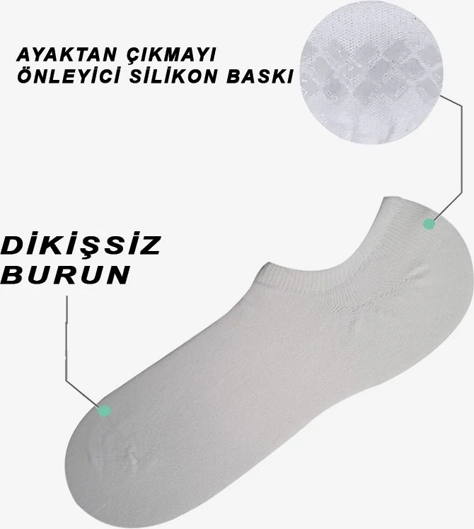 ميم سوكس 6-Piece Silicone Sneaker (Invisible) Socks