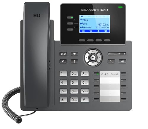 Grandstream GRP2604P IP Phone 3 Lines 6 SIP Accounts 27Inch LCD Display DualPort Gigabit Ethernet with Integrated PoE Power Adapter Not Included - Image 1