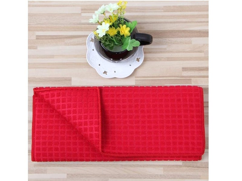 BluBasket BluBasket Microfiber Dish Cloths Drying MatKitchen Counter top Cushion Pad Tableware Reversible Dish Drying Mat Random Design40x50Pack of 1 pcs - Image 1