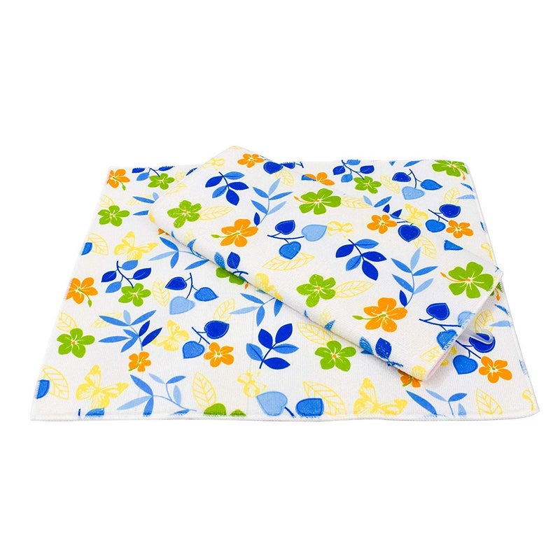 BluBasket BluBasket Microfiber Dish Cloths Drying MatKitchen Counter top Cushion Pad Tableware Reversible Dish Drying Mat Random Design40x50Pack of 1 pcs - Image 5