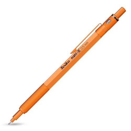 Scrikss 0.5mm Mechanical Clutch Lead Pen Pencil Orange Body Matri-X Series Eraser Included - Image 1