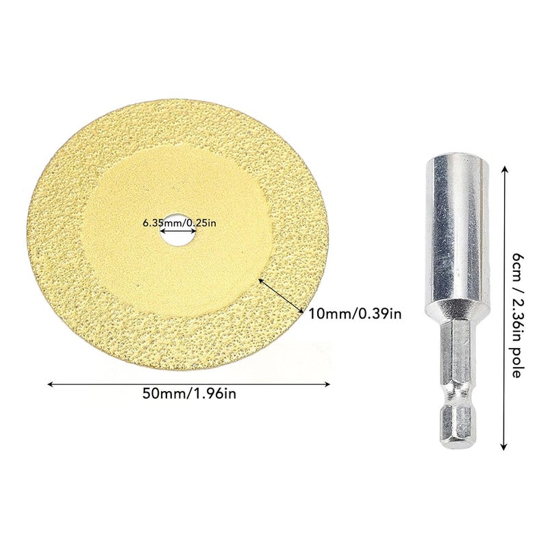 9 Piece Diamond Cutting Wheel Set 6cm Ultra Thin Carbon Steel Blade For PVC Pipe - Image 3