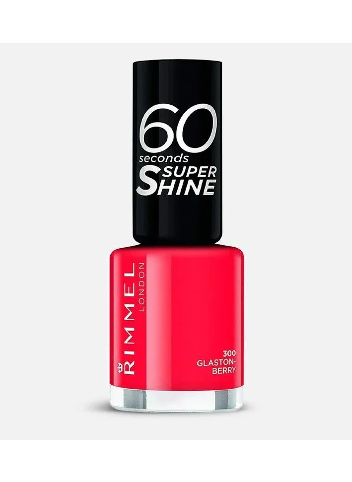 RIMMEL LONDON Rimmel 60 Seconds Super Shine Nail Polish – 300 – Glaston Berry, 8ml