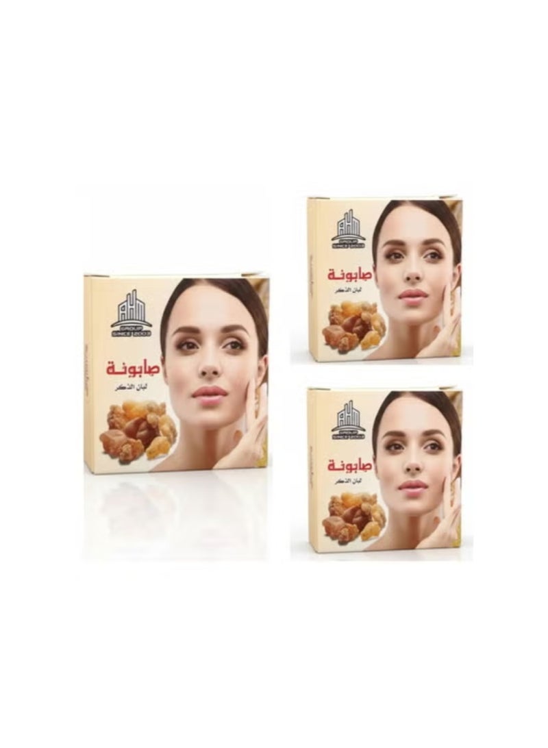Frankincense soap for cleansing, moisturizing, and acne treatment, 3 pieces