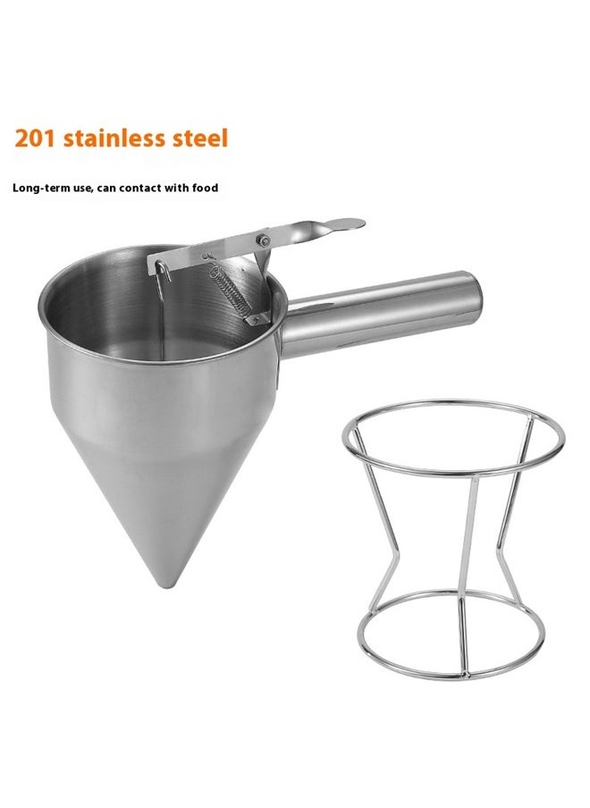 Generic Butter Dispenser Piston Funnel Silver, Stainless Steel Funnel Octopus Balls Funnel Tool, Waffle Batter Dispenser Pancake Maker Cooking Tools(17mm caliber)  - Image 3