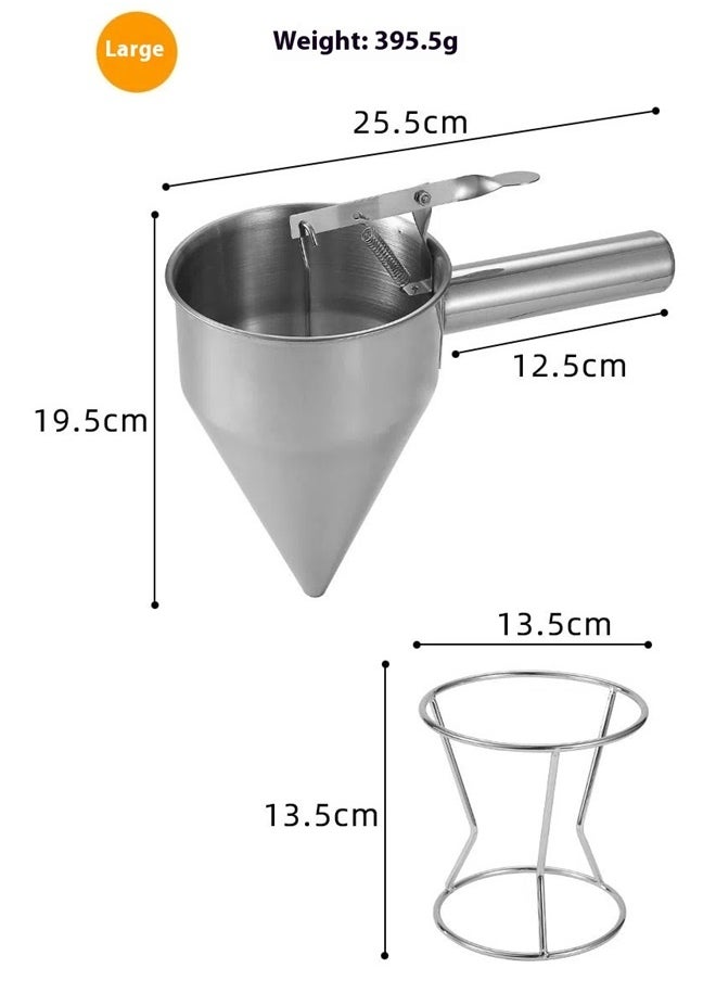 Generic Butter Dispenser Piston Funnel Silver, Stainless Steel Funnel Octopus Balls Funnel Tool, Waffle Batter Dispenser Pancake Maker Cooking Tools(17mm caliber)  - Image 5