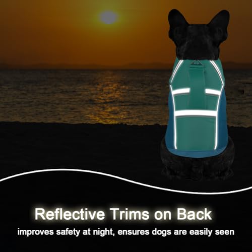 Mklhgty Dog Life Jacket for Swimming & Boating, Ripstop Safety Vest with Rescue Handle, High Buoyancy Preserver for Small Medium Large Dogs - Image 4