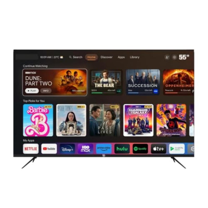 55 Inch 4K UHD Android 15 Smart TV, Edgeless Design, A+ Grade Panel, Bluetooth, DVB-T2/S2 Digital Tuner, Ultra HD LED, with Free Wall Mount - Image 5
