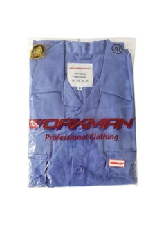 Workman Pant Shirt Protective Workwear – Twill Petrol Blue Fabric, PPE, Durable & Comfortable – Industrial & Construction Work Attire – Size-XL  - Image 1