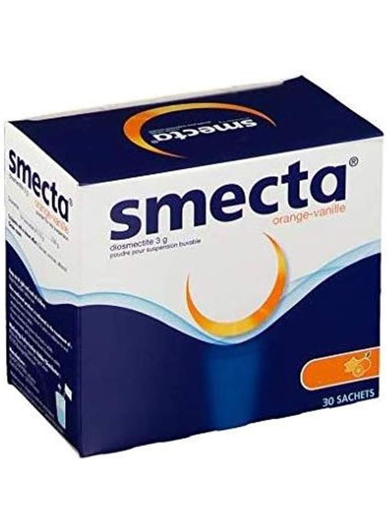 Smecta IPSEN Original Smecta 3g Product of France 30 sachets Natural Treatment of Acute Diarrhea 