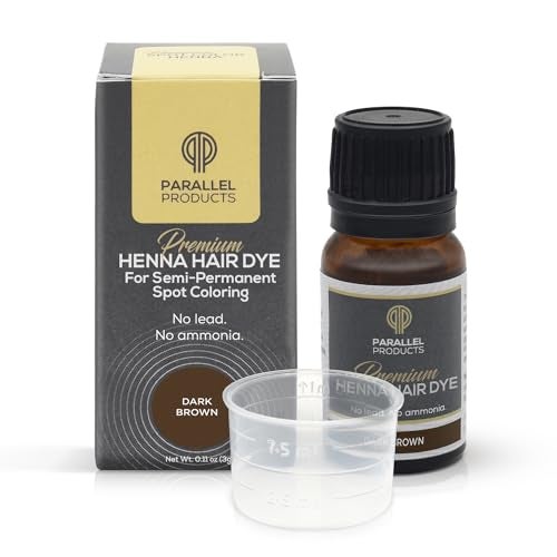 Parallel Products Spot Color Henna Kit - Henna Hair Dye - 3 grams - Tint for Professional Spot Coloring - With Mixing Dish - Covers Grey Hair - Root Touch Up (Dark Brown) - Image 1