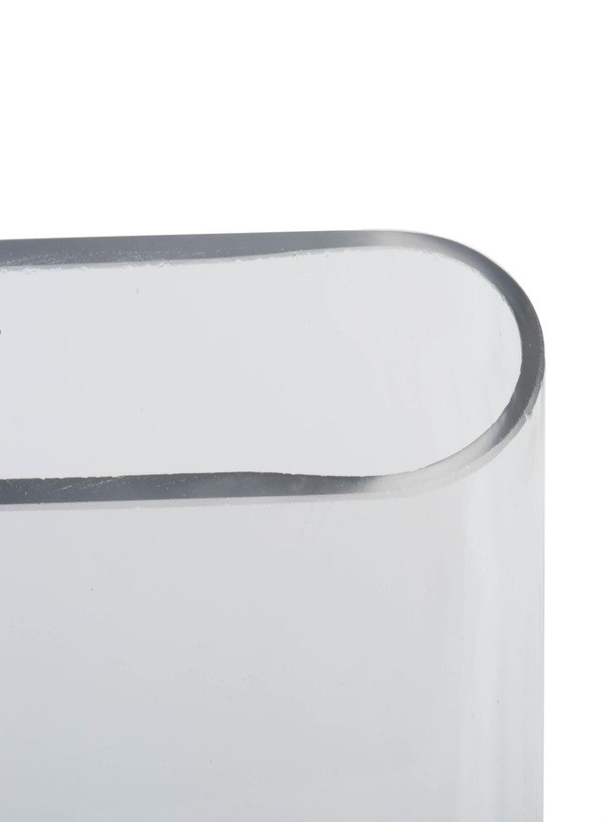 Vickerman 10" Clear Glass Pill Shaped Container - Elegant Decorative Glass Jar - Versatile - Clear Glass Cylinder - Glass Vase - Vase for Flowers - Home Decor - Office Decor - Image 2