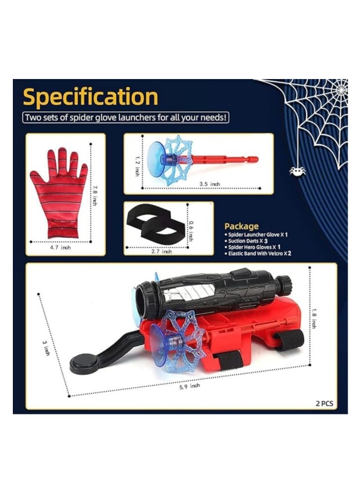 Spider Man Launcher Gloves Children's Plastic Role Playing Gloves Hero Launcher Wrist Toy Set  - Image 3