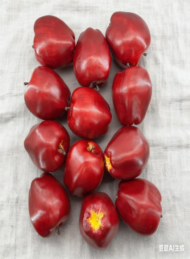 Halloluck 12 Pcs Artificial Red Apples Fake Fruit Faux Apples Realistic Fruits for Home Kitchen Table Fruit Bowl Home Decor Photography Props - Image 4