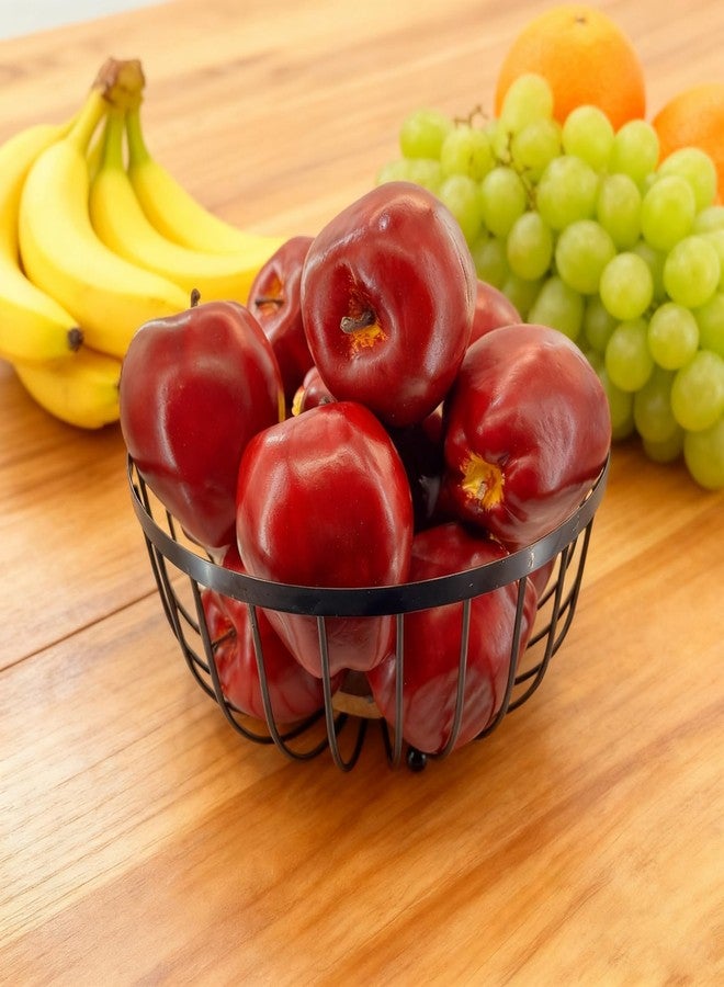 Halloluck 12 Pcs Artificial Red Apples Fake Fruit Faux Apples Realistic Fruits for Home Kitchen Table Fruit Bowl Home Decor Photography Props - Image 2