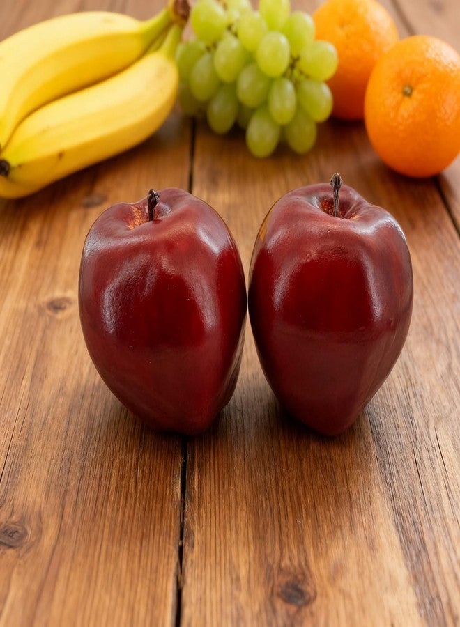 Halloluck 12 Pcs Artificial Red Apples Fake Fruit Faux Apples Realistic Fruits for Home Kitchen Table Fruit Bowl Home Decor Photography Props - Image 5